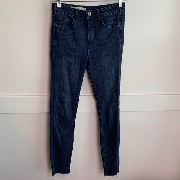 Pilcro and the Letterpress Denim - Pilcro And The Letterpress Dark Wash High Rise Denim Jeans